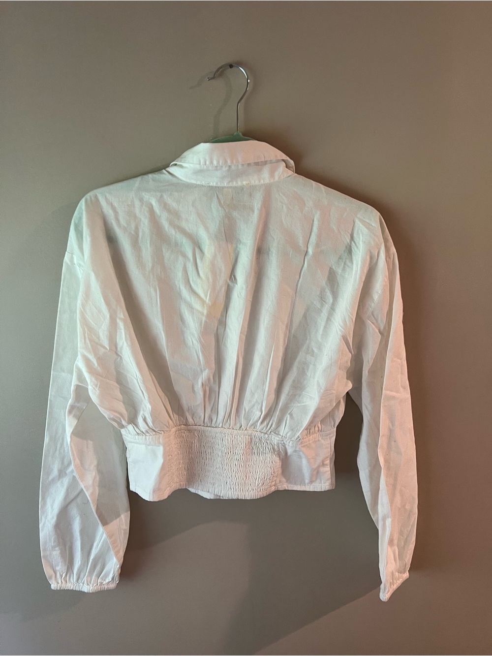 Circus by Sam Edelman White Gathered Waist Button-Front Top - Picture 3 of 3